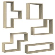 Стенен рафт, дъб сонома, 96x12x64 см, инженерно дърво