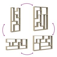 Стенен рафт, дъб сонома, 96x12x64 см, инженерно дърво