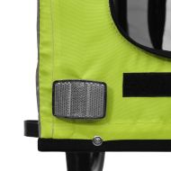 Ремарке за колело за любимци зелен и сив Оксфорд плат и желязо