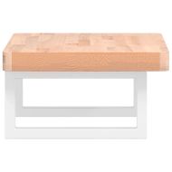 Стенен рафт за мивка, стомана и масивно дърво бук