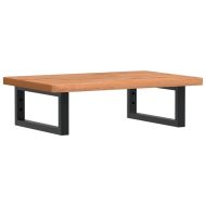 Стенен рафт за мивка, стомана и масивно дърво бук