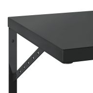 Стенни рафтове 2 бр 75x40 см черни неръждаема стомана