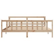 Рамка за легло без матрак 200x200 см масивна чамова дървесина