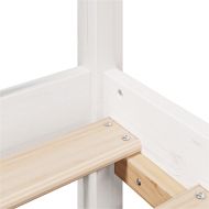 Рамка за легло без матрак, бял, 75x190 см, борово дърво масив