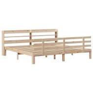 Рамка за легло с табла, 180x200 см, борово дърво масив