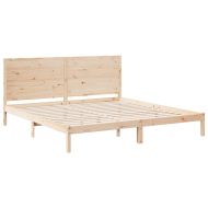Рамка за легло без матрак, 180x220 см, масивна дървесина