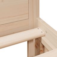 Рамка за легло без матрак с табла 200x200 см борово дърво масив