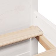 Легло с етажерка за книги, без матрак, 140x190 см, бор масив