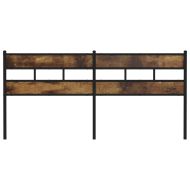 Горна табла, опушен дъб, 180 см, желязо и инженерно дърво