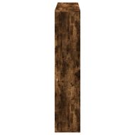 Библиотека, опушен дъб, 137,5x29x137,5 см, инженерно дърво