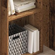 Библиотека, старо дърво, 40x30x77 см, инженерно дърво