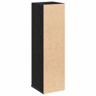 Шкаф за баня с държач за ролки, черни, 20,5x22x72 см