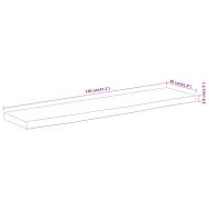 Стенен рафт, 120x30x3,8 см, правоъгълен, масив акация, жив ръб