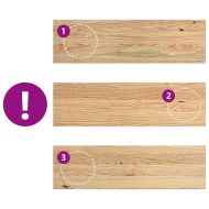 Прозоречни первази, 2 бр, 70x20x2 см, необработен масивен дъб