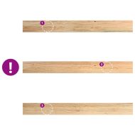 Прозоречни первази, 2 бр, 140x15x2 см, необработен масивен дъб