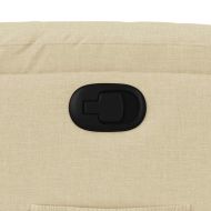 Изправящ реклайнер стол, кремав, текстил