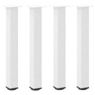 Крака за конзолна маса, 4 бр., бели, 72-74 см, стомана