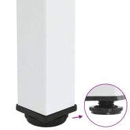 Крака за конзолна маса, 4 бр., бели, 72-74 см, стомана