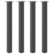 Крака за бар маса, 4 бр., антрацит, 90-92 см, стомана