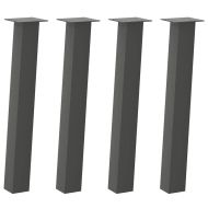 Крака за конзолна маса, 4 бр., антрацит, 72 см, стомана