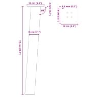 Крака за конзолна маса, 4 бр., антрацит, 72 см, стомана