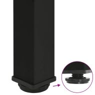 Крака за бар маса, 4 бр., черни, 100-102 см, стомана