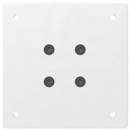 Крака за конзолна маса, 4 бр., бели, 72-74 см, стомана