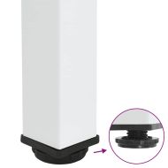 Крака за конзолна маса, 4 бр., бели, 72-74 см, стомана