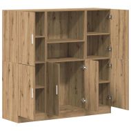 Комплект кухненски шкафове 3 части дъб артизан инженерно дърво