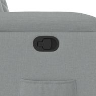 Изправящ реклайнер стол, светлосив, текстил