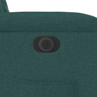 Електрически изправящ реклайнер стол, тъмнозелен, текстил