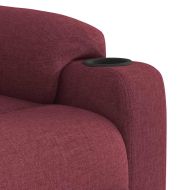 Масажен изправящ наклоняем стол, виненочервен, текстил