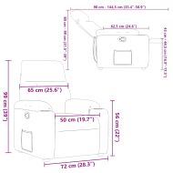 Реклайнер стол, таупе, микрофибърен текстил