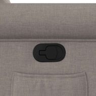 Изправящ реклайнер стол, таупе, текстил