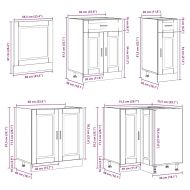 Комплект кухненски шкафове от 11 части Porto, инженерно дърво