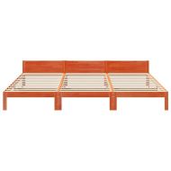 Семейна рамка за легло без матрак Восъчно кафяво дървесина Бор