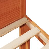 Семейна рамка за легло без матрак Восъчно кафяво дървесина Бор