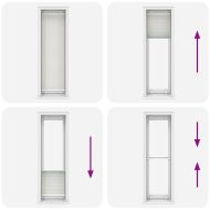 Плисирана щора Светло сиво 65x200 cm Ширина на плата 64,4 cm