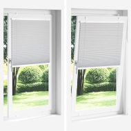 Плисирана щора Светло сиво 65x200 cm Ширина на плата 64,4 cm