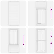 Плисирана щора Бяла 85x200 cm Ширина на плата 84,4 cm Полиестер