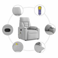 Масажен стол за лежанка Cloud Grey Fabric