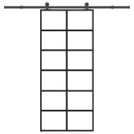 Плъзгаща се врата с обков 90x205 см ESG стъкло и алуминий