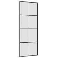 Плъзгаща се врата с обков 76x205 см ESG стъкло и алуминий