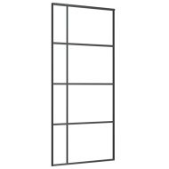 Плъзгаща се врата с обков 90x205 см ESG стъкло и алуминий