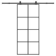 Плъзгаща се врата с обков 90x205 см ESG стъкло и алуминий