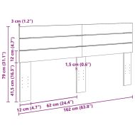 Табла за легло 160 см, масивна дървесина, дъб