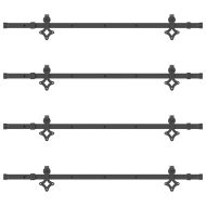 Комплект механизъм за плъзгаща врата, 305 см, стомана, черен