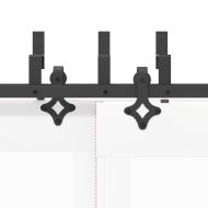Комплект механизъм за плъзгаща врата, 305 см, стомана, черен