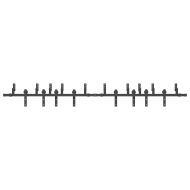 Комплект механизъм за плъзгаща врата, 305 см, стомана, черен