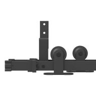 Комплект механизъм за плъзгаща врата, 427 см, стомана, черен